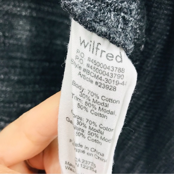 Wilfred Cardigan Diderot Open Front Marled Grey Size Small - Picture 5 of 6